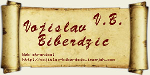 Vojislav Biberdžić vizit kartica